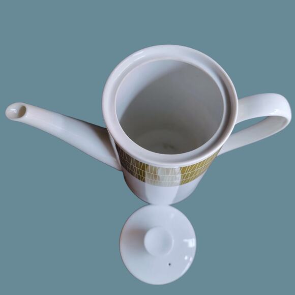 Vintage 1960s Mikasa Olive Green "Accent Contour 5584" Coffee Pot - Picture 3 of 5